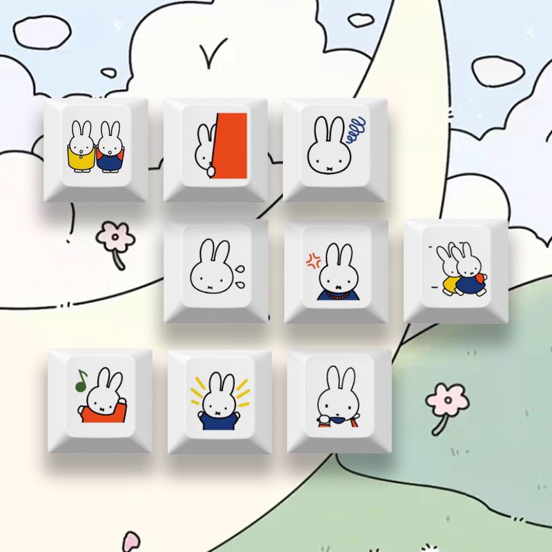 New Miffy rabbit cartoon cute  - Mechanical Keyboard review and price