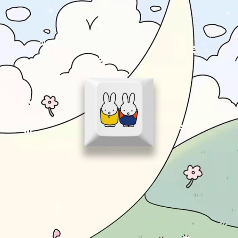 New Miffy rabbit cartoon cute  - Mechanical Keyboard review and price