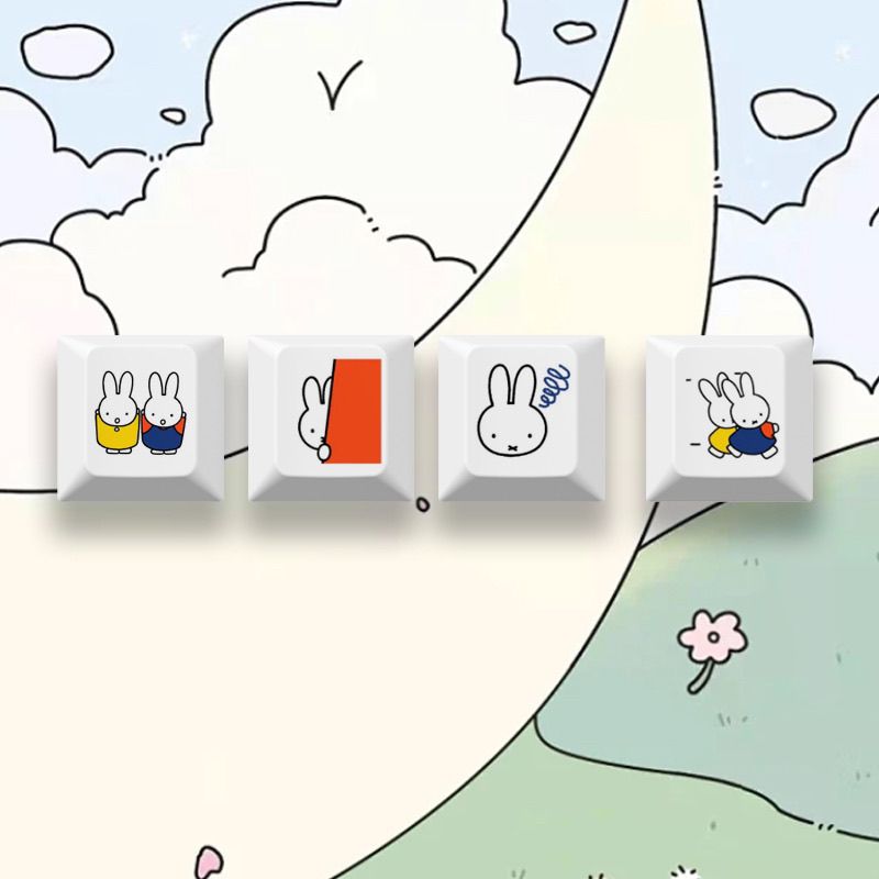 New Miffy rabbit cartoon cute  - Mechanical Keyboard review and price