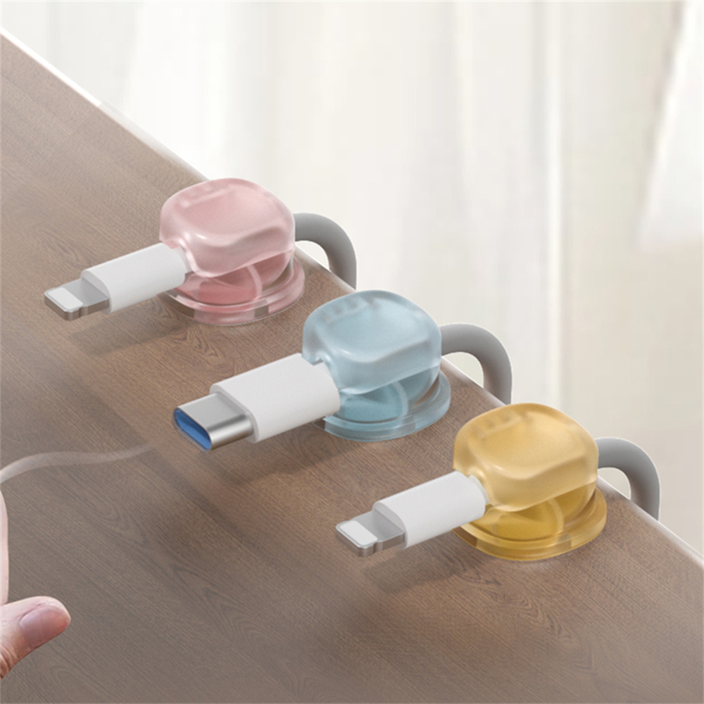 3 Transparent Color Magnetic C - Desk Cable Organizer review and price