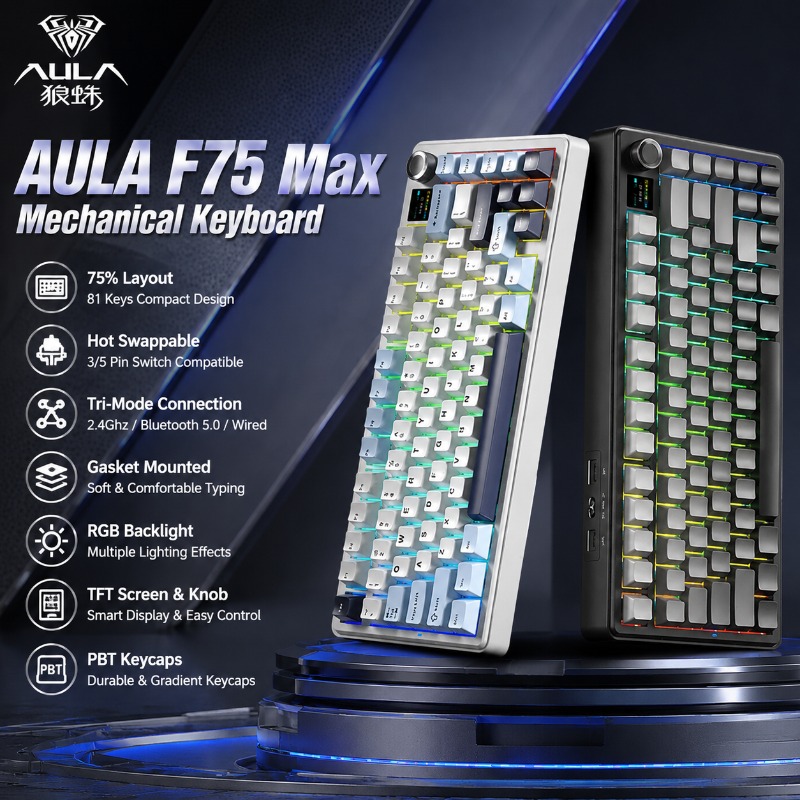 AULA F75 Max Mechanical Keyboa - Pc Gaming Keyboard review and price