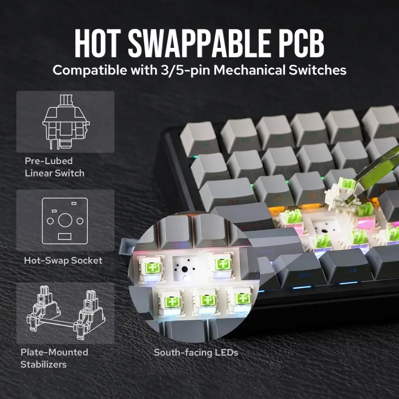 AULA F75 Max Mechanical Keyboa - Pc Gaming Keyboard review and price