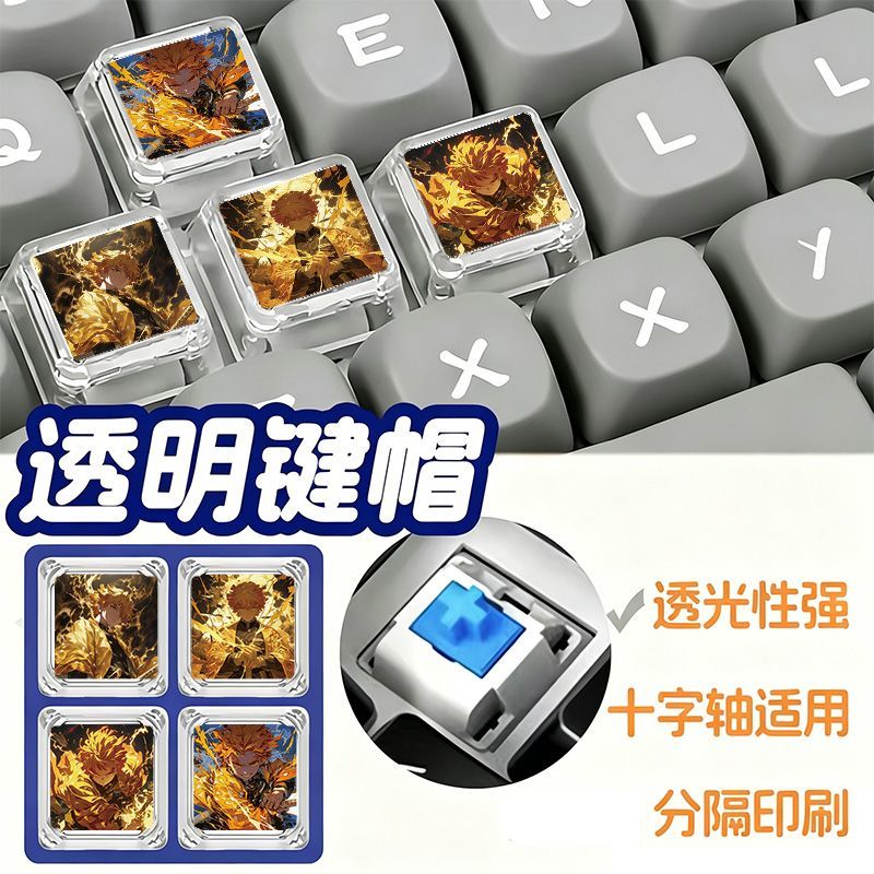 Demon Slayer Zenitsu keycap, c - Mechanical Keyboard review and price
