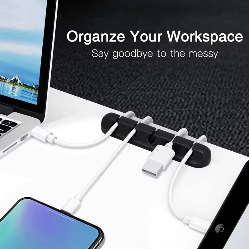 Silicone USB Cable Clip Winder - Desk Cable Organizer review and price