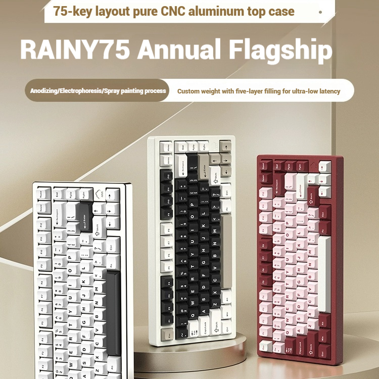 Wireless Bluetooth RAINY75 Cus - Pc Gaming Keyboard review and price