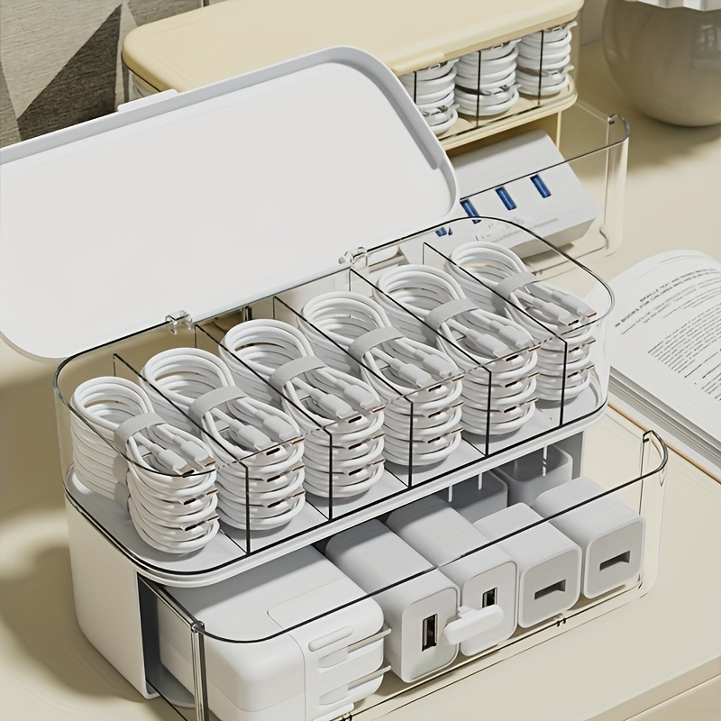 Double Layer Transparent Deskt - Desk Cable Organizer review and price