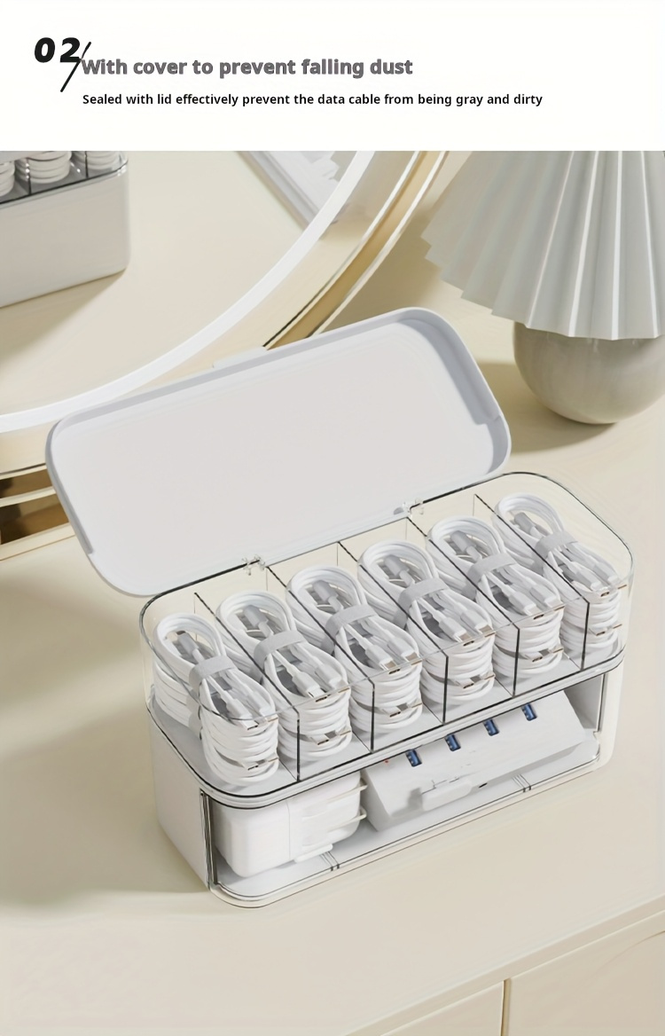 Double Layer Transparent Deskt - Desk Cable Organizer review and price