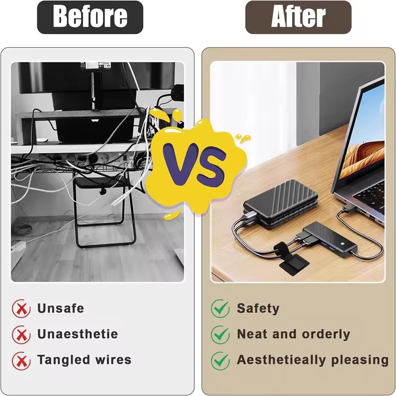 Adhesive Under Desk Cable Ties - Desk Cable Organizer review and price