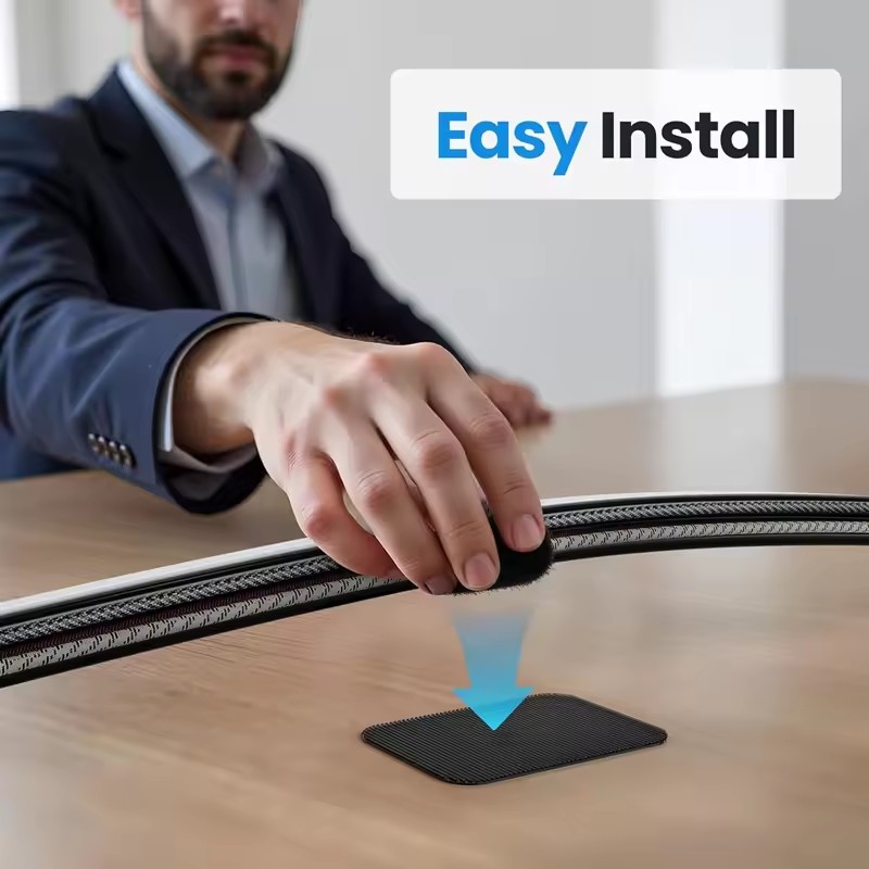 Adhesive Under Desk Cable Ties - Desk Cable Organizer review and price