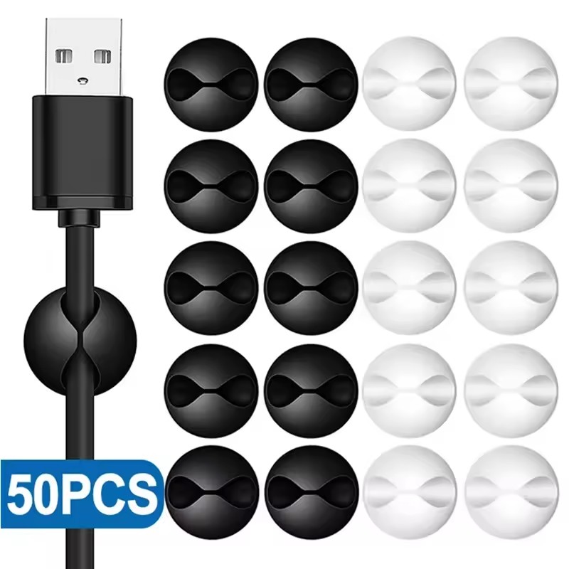 5/50Pcs Desktop Wall Cable Cli - Desk Cable Organizer review and price