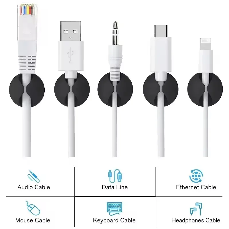 5/50Pcs Desktop Wall Cable Cli - Desk Cable Organizer review and price