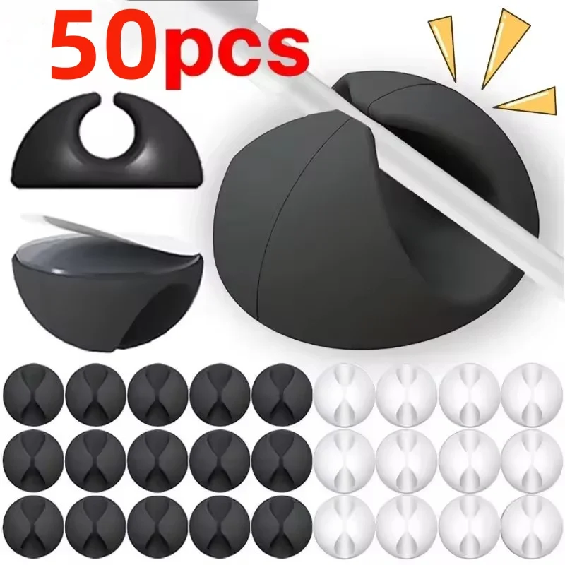 5/50Pcs Desktop Wall Cable Cli - Desk Cable Organizer review and price