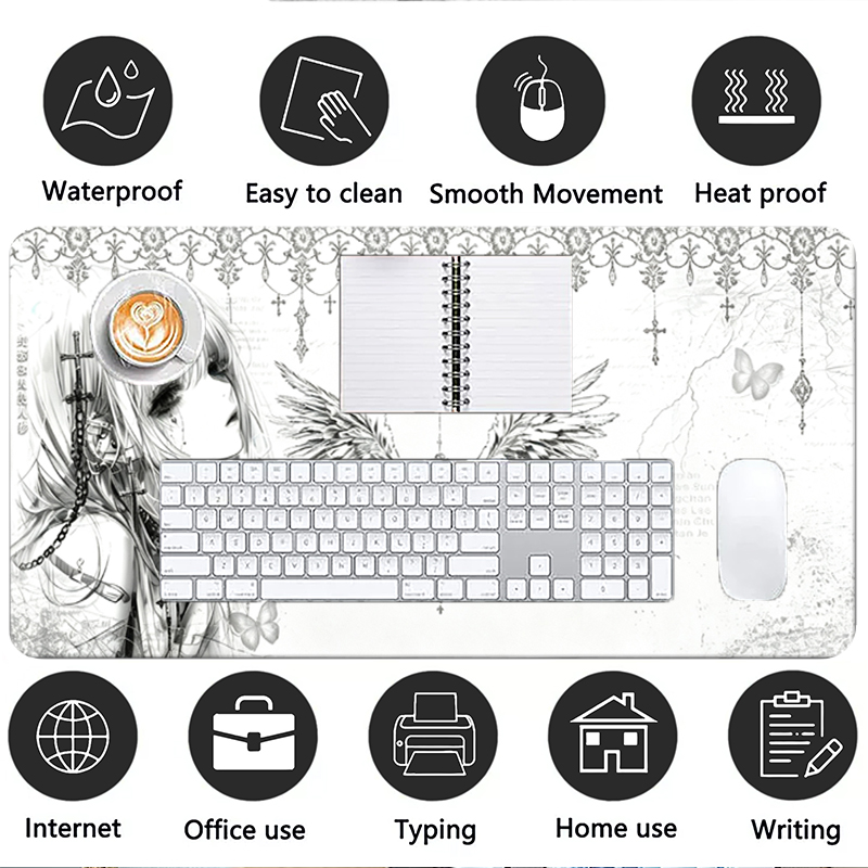 Leather Mousepad Black White A - Pc Gaming Keyboard review and price
