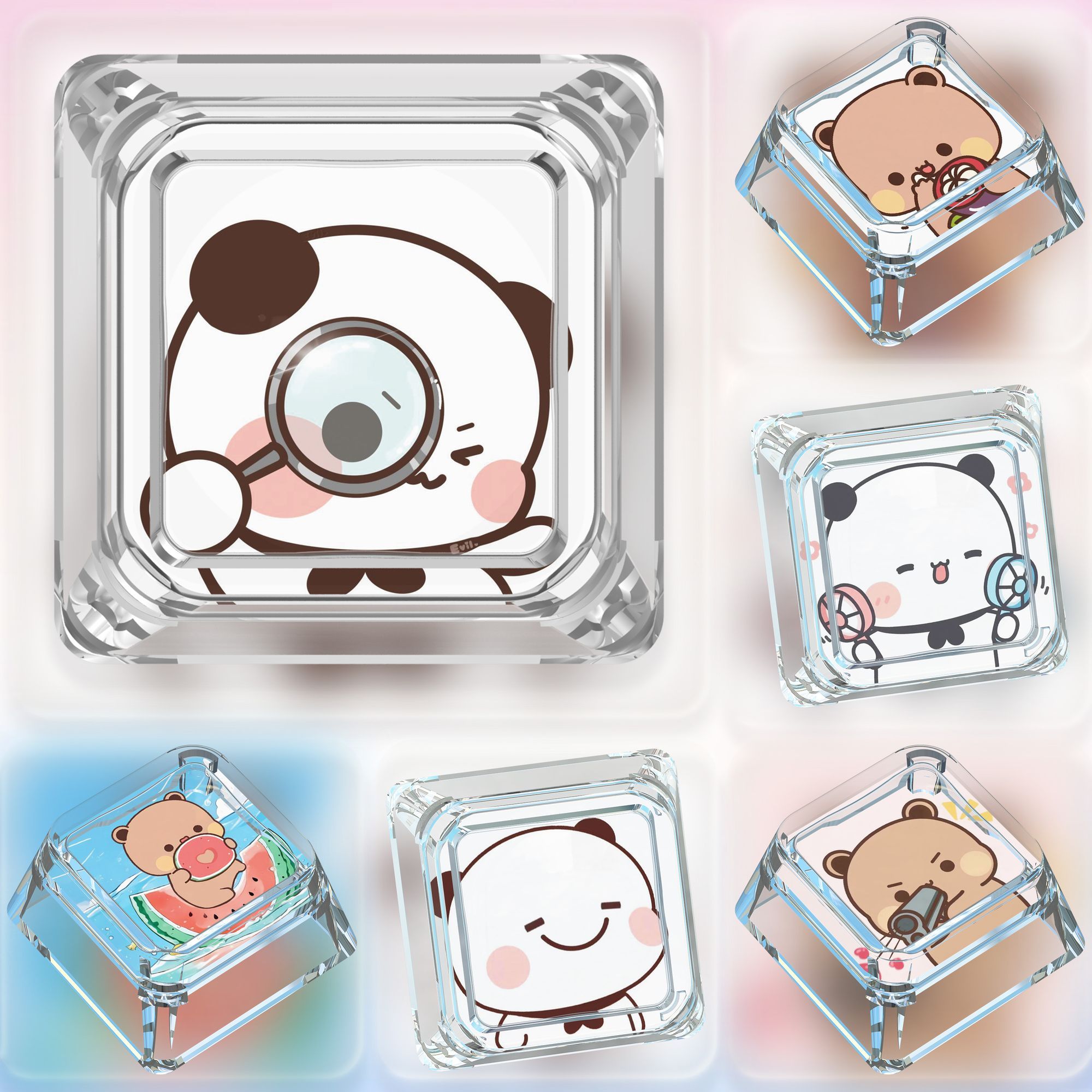 Cute Bubu Dudu Keycaps ABS Cus - Mechanical Keyboard review and price